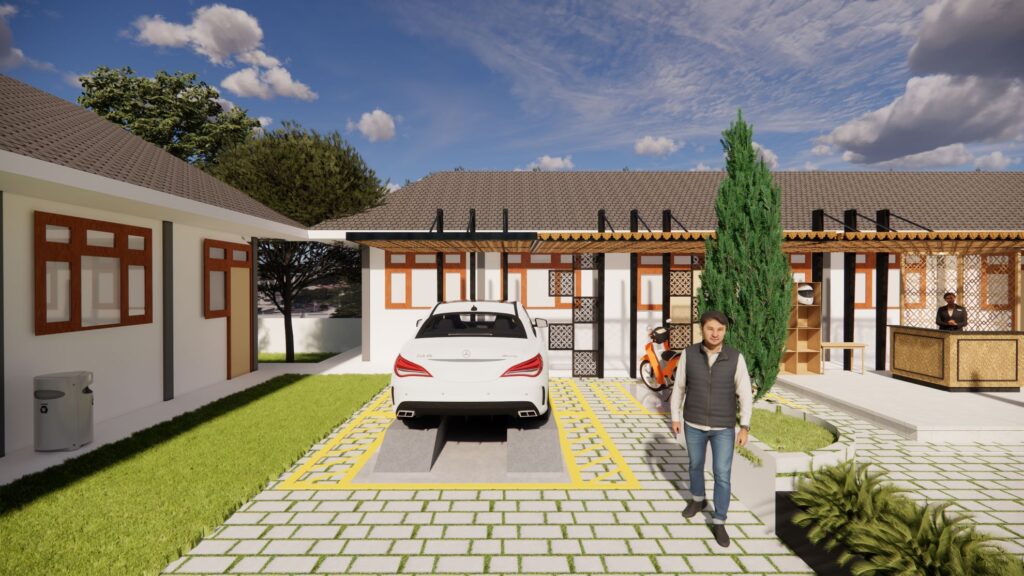 Desain Taman dan Area Cuci Kendaraan yang Ramah Difable