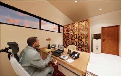 PERANCANGAN RUANG KETUA DKM UNTUK MENINGKATKAN EFISIENSI SIRKULASI DAN ZONASI RUANG